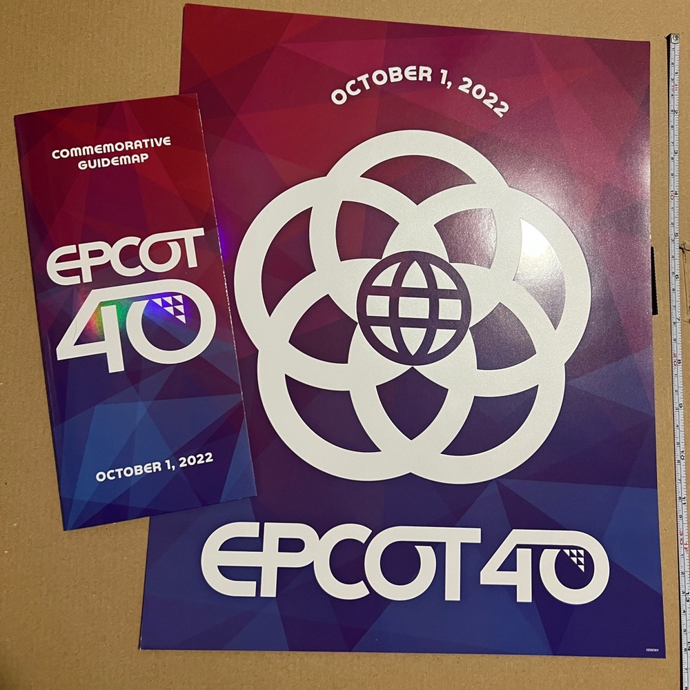 EPCOT 40 Commemorative Poster and Guidemap